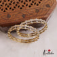 Stunning Diamond-Finish Gold-Tone Bangles B439 (Set of 2)