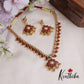 Beautiful Two-in-One Reversible Floral Kemp Necklace Set with Earrings NC2389