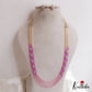 Classic Multi Layered Crystal & Pearl Haaram With Floral Accents LH2128 (Available In 8 Colors)