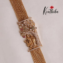 Beautiful Four Layer Radha Krishna Chandra Haaram with side AD pendant LH1904