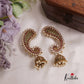 Stunning Peacock Earcuff with Pearl Drop Jhumkas NC25024 (Available In 2 Colours)
