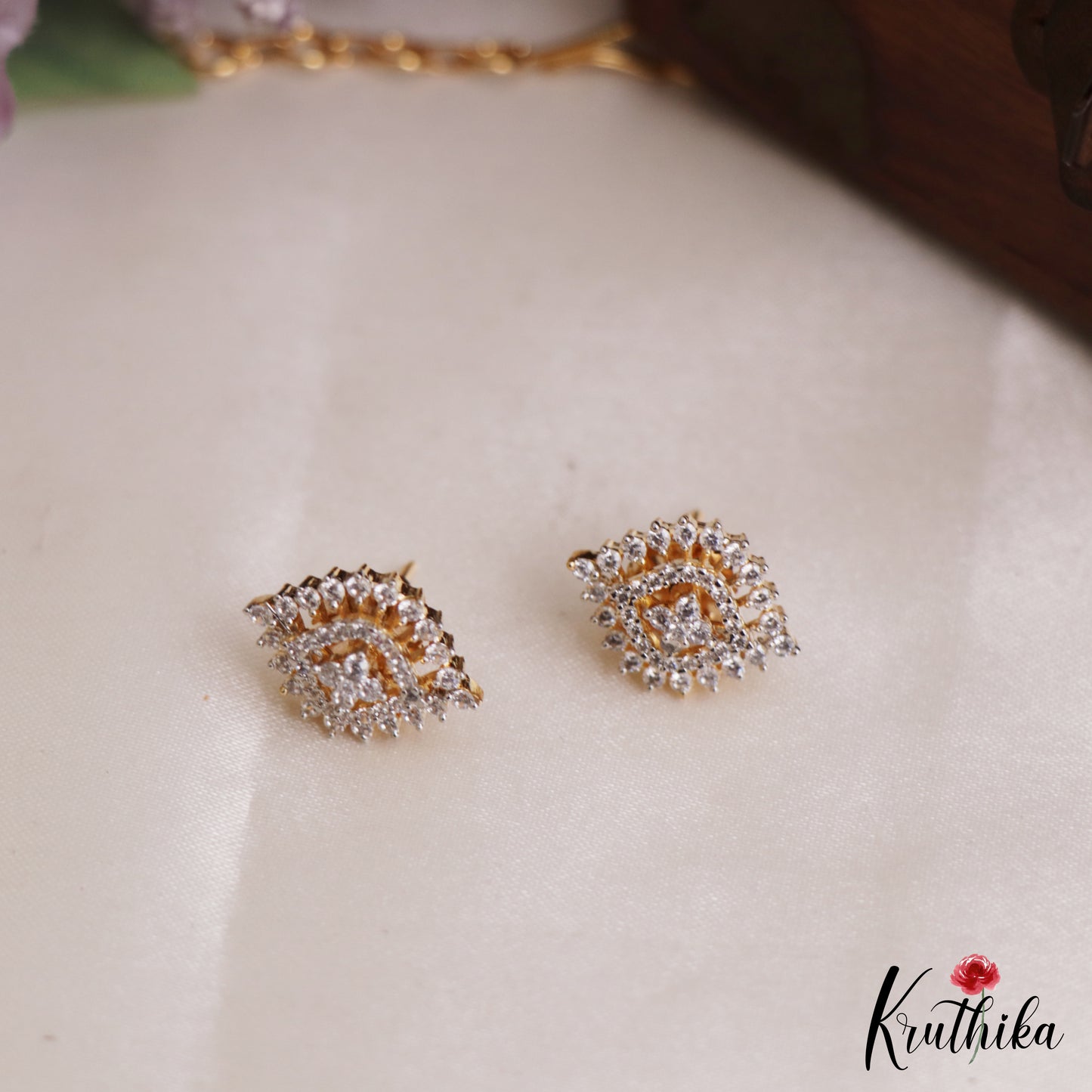Classic Multi Layered Crystal & Pearl Haaram With Floral Accents LH2128 (Available In 8 Colors)