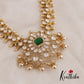 Royal Heritage Emerald Polki Silver Replica Mid Length Haaram LH2090