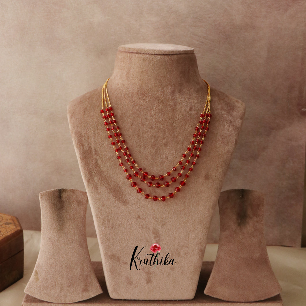 Trendy Crystal Mala Set NC1667 ( Available in 3 colours)