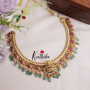 Beautiful Temple Lakshmi Jadau Floral Jalebi style Necklace NC2052