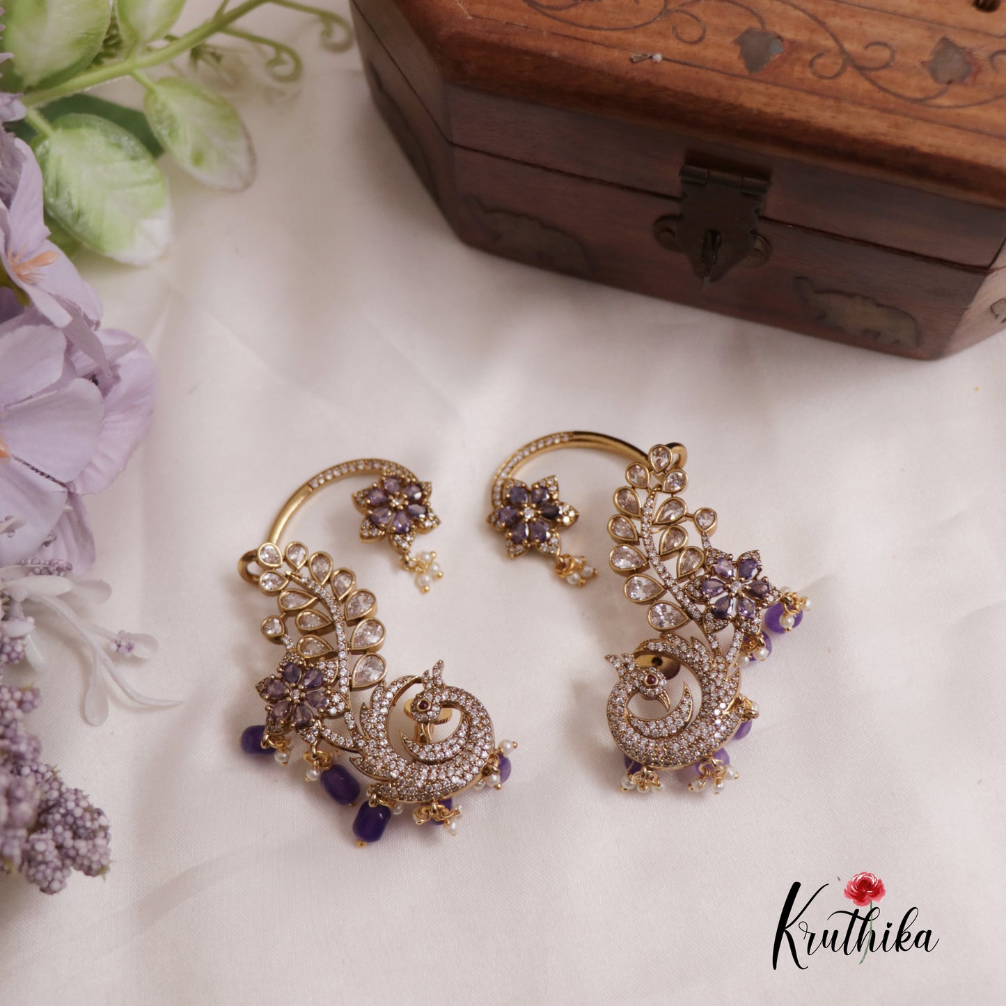 Glorious AD Peacock Ear Cuff E772 (Available In 5 Colours)
