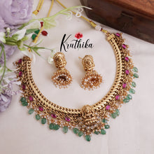 Beautiful Temple Lakshmi Jadau Floral Jalebi style Necklace NC2052