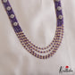 Sparkling Multi Layered Crystal & Pearl Haaram With Floral Accents LH2127 (Available In 7 Colors)