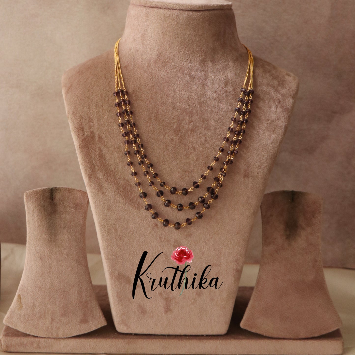 Simple Crystal beads Mala Set LH661