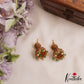 Classic Antique Floral Motifs Jhumkas With Pearl Bead Drops E1164 (Available In 2 Colors)