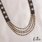 Sparkling Multi Layered Crystal & Pearl Haaram With Floral Accents LH2127 (Available In 7 Colors)