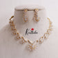 Luxury CZ Sparkling Floral Necklace Set NC2408
