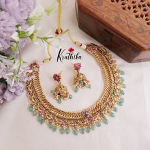 Beautiful No-Idol Jadau Floral Jalebi style Necklace NC2049