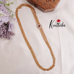 Beautiful Four Layer Ruby Vintage Chandra Multi Stone Haaram with Side AD Pendant LH1911