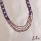 Sparkling Multi Layered Crystal & Pearl Haaram With Floral Accents LH2127 (Available In 7 Colors)