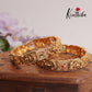 Beautiful AD Temple Lakshmi Devi Kada Bangles B311 (Set of 2 Bangles)