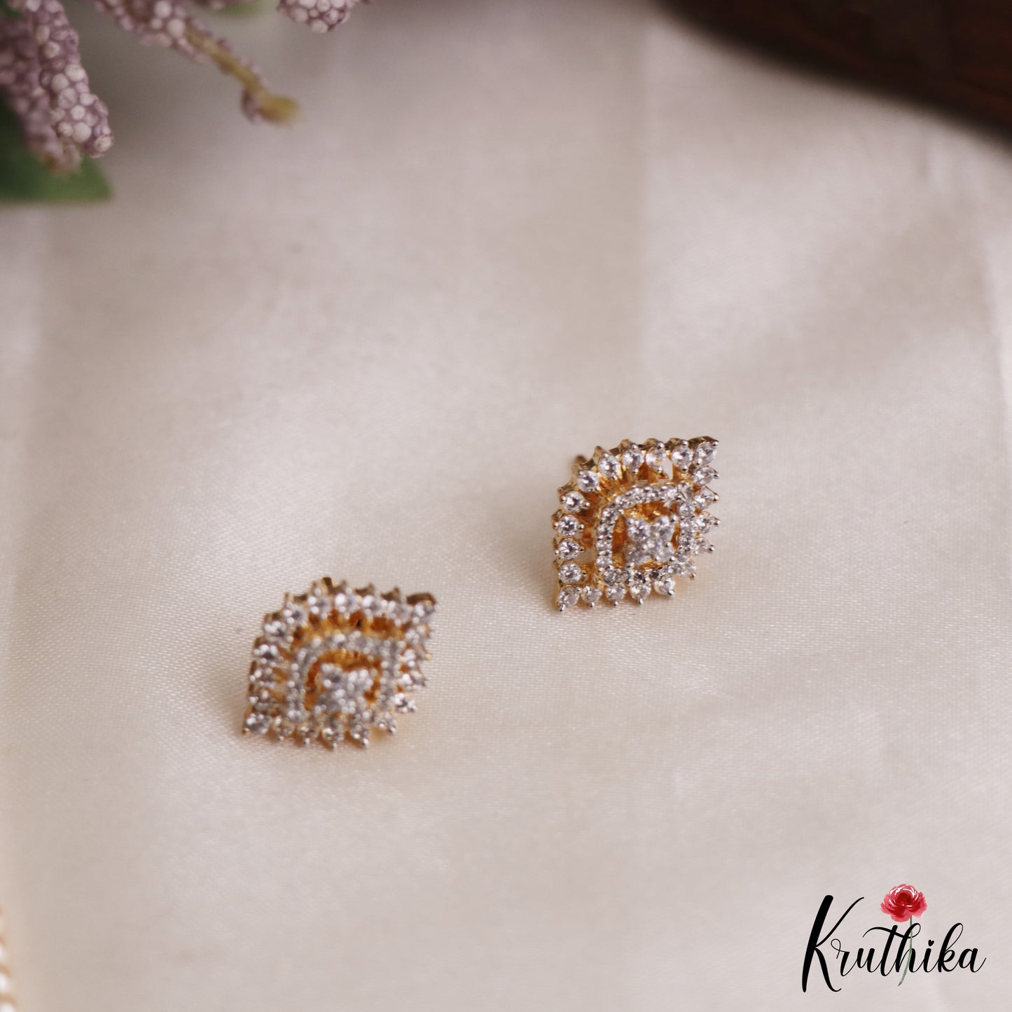 Classic Multi Layered Crystal & Pearl Haaram With Floral Accents LH2128 (Available In 8 Colors)