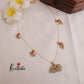 Simple Jadau Pendant Invisible Chain with Pastel Green Beads NC2040