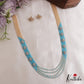 Classic Multi Layered Crystal & Pearl Haaram With Floral Accents LH2128 (Available In 8 Colors)
