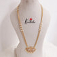 Simple Two Layer Peacock Motif Pendant Haaram with Pearl Drops LH1994