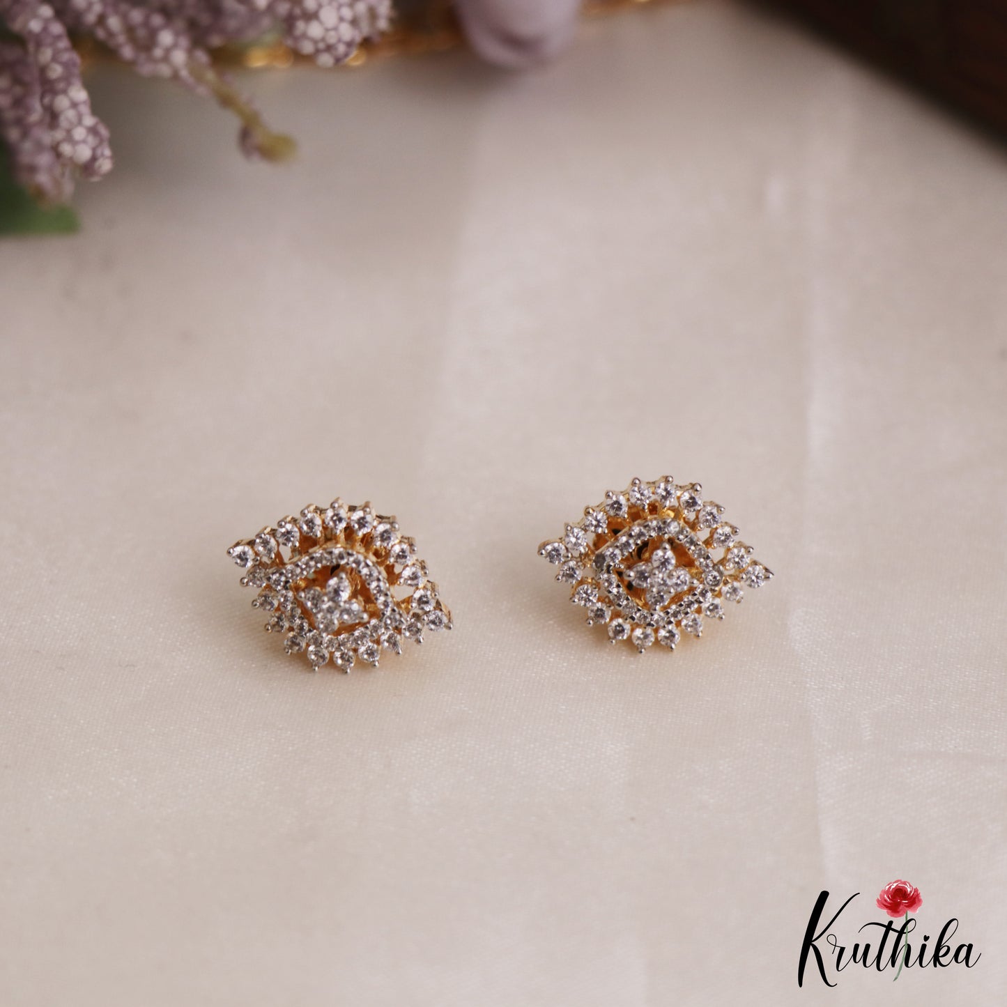 Classic Multi Layered Crystal & Pearl Haaram With Floral Accents LH2128 (Available In 8 Colors)