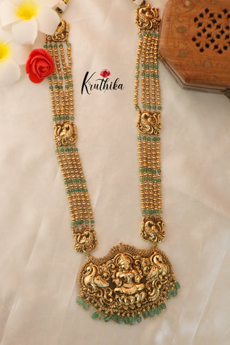 Elegant Lakshmi Beads Haaram LH646- Green Beads