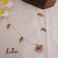 Trendy Moon Design Jadau Muti Stone Pendant with Pastel Green Drops NC2041