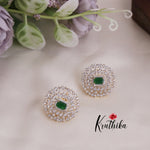 Trendy CZ Sparkling Ear Studs E740 (Available in 2 Colours)