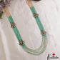 Stunning Multi Layered Crystal & Pearl Haaram With Peacock Accents LH2138 (Available In 2 Colors)