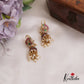 Gorgeous Peacock Motifs Jadau Jhumkas WIth Pearl Drops E914