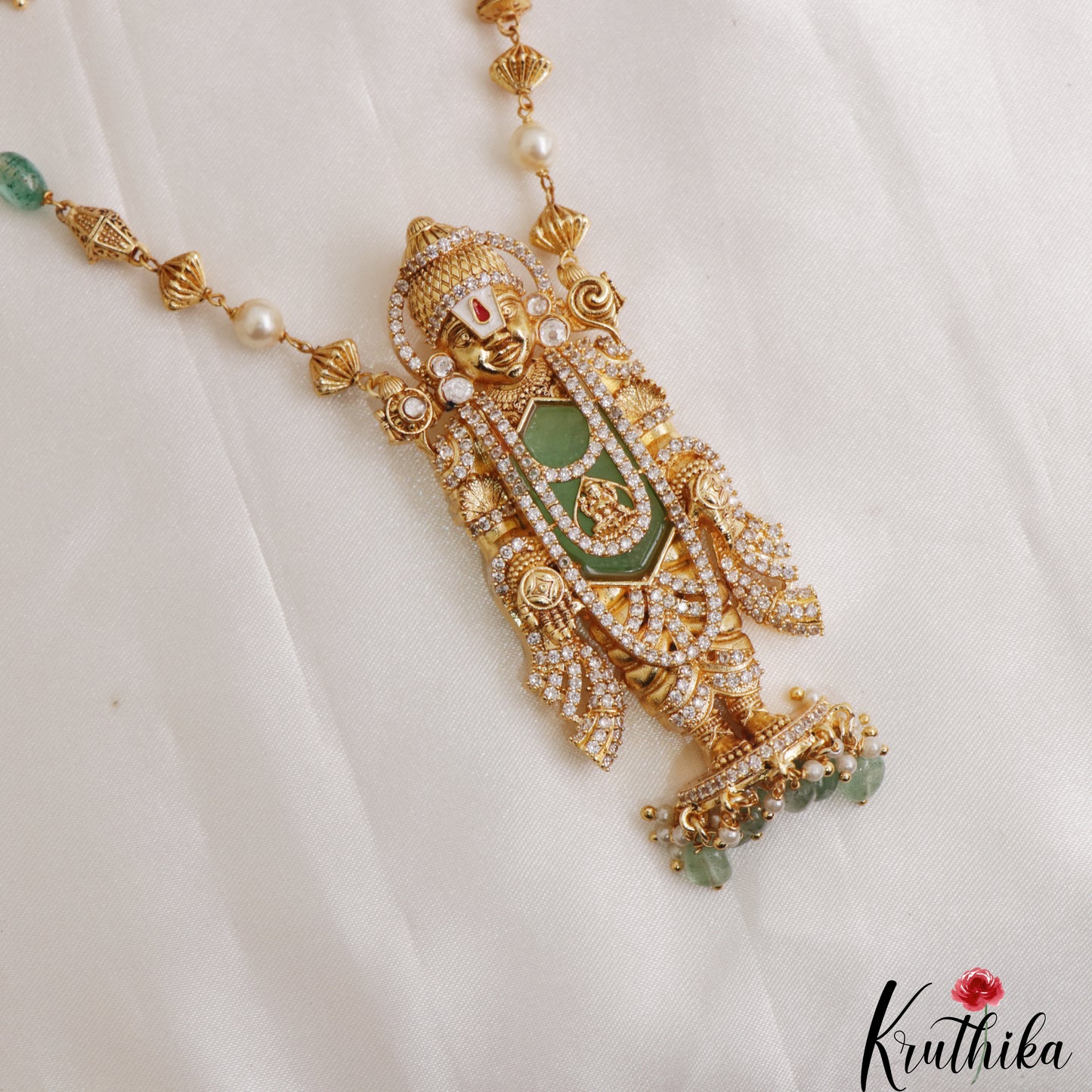 Beautiful Antique Lord Balaji Pendant Necklace NC2663 (Available In 3 Colors)