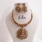 Beautiful Temple Lakshmi Pendant Necklace with Pearl Drops NC2422
