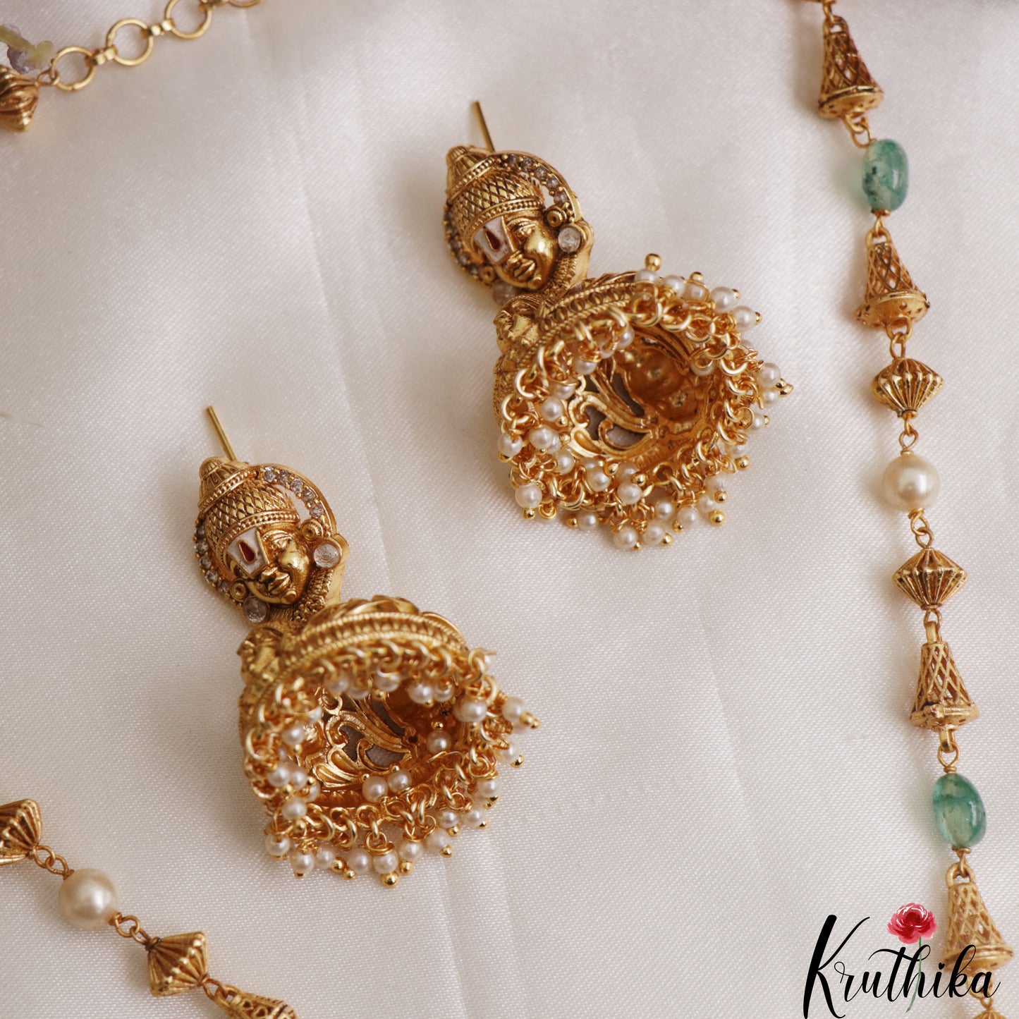 Beautiful Antique Lord Balaji Pendant Necklace NC2663 (Available In 3 Colors)
