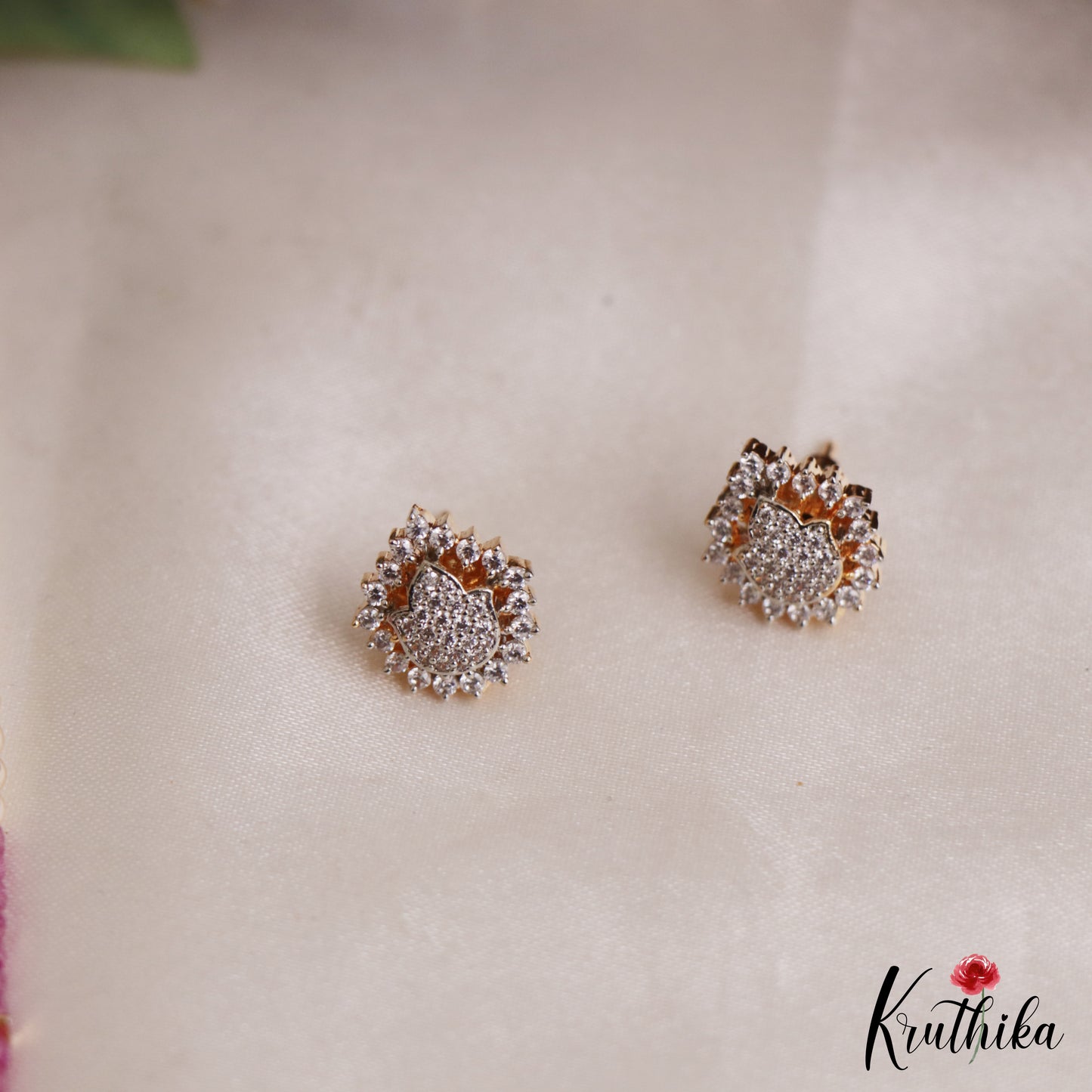 Elegant Multi Layered Crystal & Pearl Haaram With Floral Accents LH2130 (Available In 6 Colors)