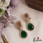 Elegant Peacock Teardrop Motifs Hasli CZ Victorian Choker NC3056