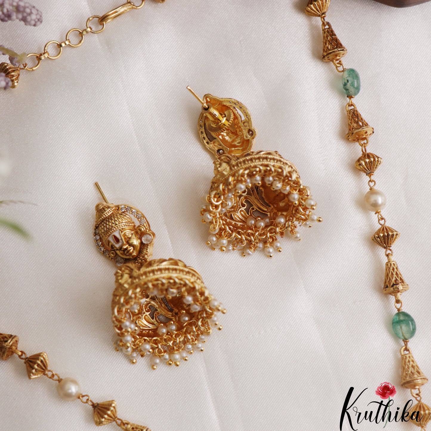 Beautiful Antique Lord Balaji Pendant Necklace NC2663 (Available In 3 Colors)