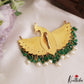 Stunning Peacock Motifs Jadau Pendant With Pearl Bead Drops PS306 (Available In 3 Colors)