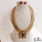 Premium Antique Lakshmi Kasu Jadau Haaram With Peacock Puligoru Pendant LH2214