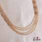 Classic Multi Layered Crystal & Pearl Haaram With Floral Accents LH2128 (Available In 8 Colors)