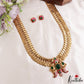 Premium Antique Lakshmi Kasu Jadau Haaram With Peacock Puligoru Pendant LH2214