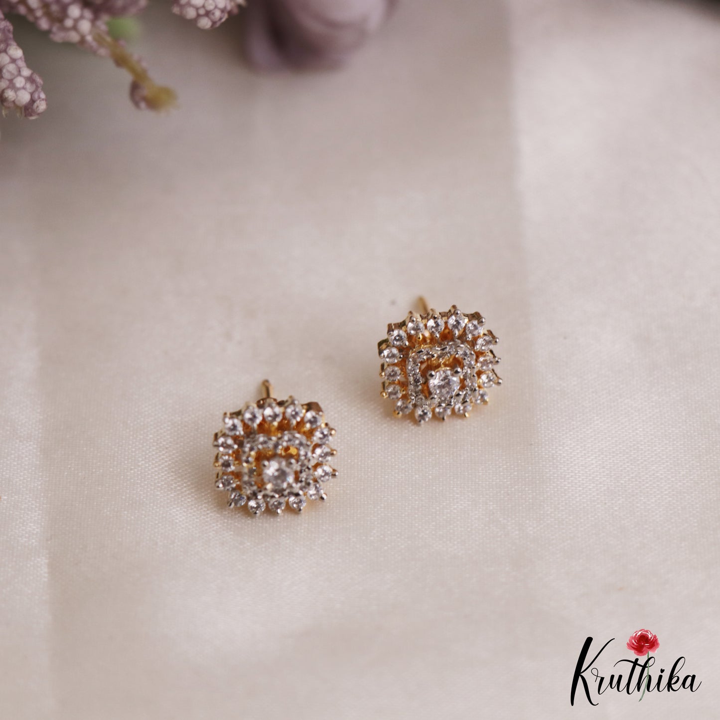 Classic Multi Layered Crystal & Pearl Haaram With Floral Accents LH2128 (Available In 8 Colors)