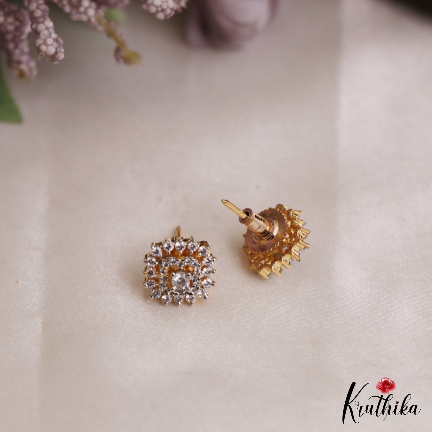 Classic Multi Layered Crystal & Pearl Haaram With Floral Accents LH2128 (Available In 8 Colors)