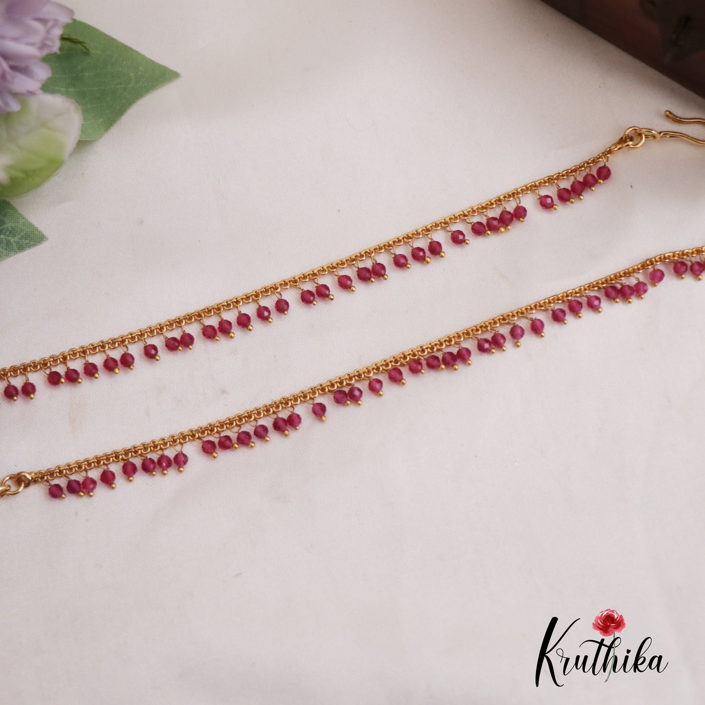 Simple Pearl Beaded Earchain EC194 (Available In 2 Colors)