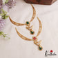 Beautiful Peacock Motifs CZ Victorian Hasli Necklace NC3058 (Available In 2 Colors)