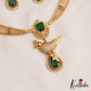 Beautiful Peacock Motifs CZ Victorian Hasli Necklace NC3058 (Available In 2 Colors)