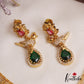 Beautiful Peacock Motifs CZ Victorian Hasli Necklace NC3058 (Available In 2 Colors)