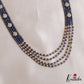 Elegant Multi Layered Crystal & Pearl Haaram With Floral Accents LH2130 (Available In 6 Colors)
