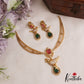 Beautiful Peacock Motifs CZ Victorian Hasli Necklace NC3058 (Available In 2 Colors)