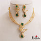 Beautiful Peacock Motifs CZ Victorian Hasli Necklace NC3058 (Available In 2 Colors)