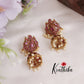Beautiful Pink Peacock Jhumkas E743 (Available in 2 Colours)